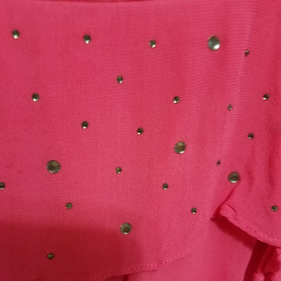 Pink white rhinestone ombre mini cocktail dress - Picture 4 of 5